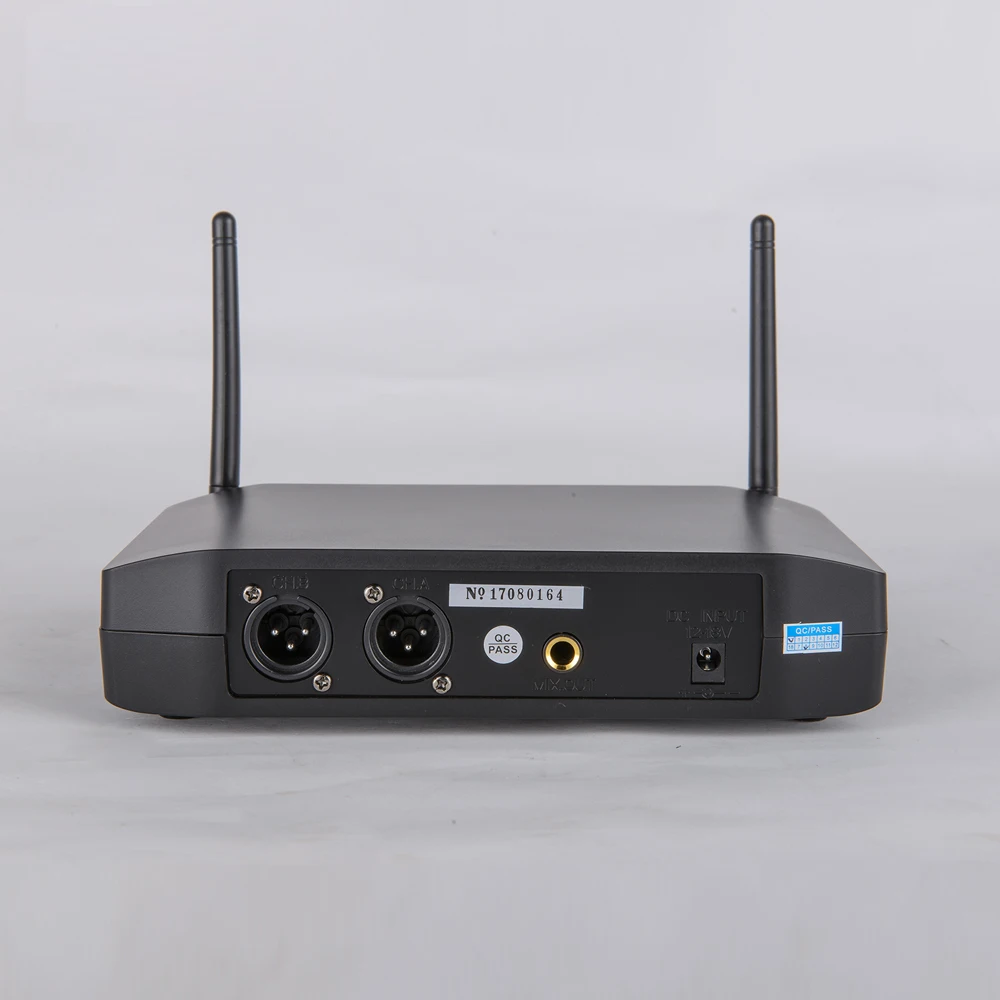 WM220 UHF Длинный диапазон двухканальный 2 ручной микрофон передатчик
