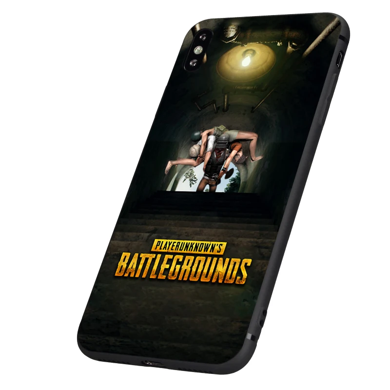 Черный чехол из ТПУ для iphone 5 5S SE 6 6s 7 8 plus x 10 XR XS 11 pro MAX Playerunknown's Battlegrounds PUBG |