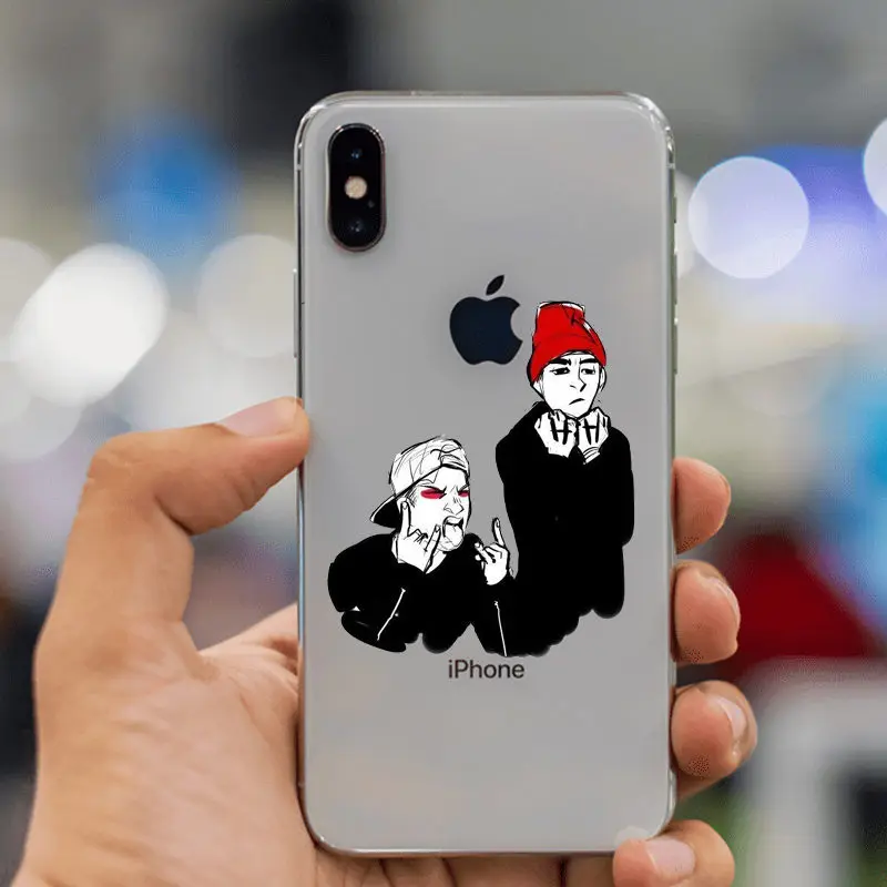 TPU Черный мягкий чехол для телефона Twenty One Pilots для iphone XS MAX XR 7 8 8plus 6s X Fundas 21 Band collage Coque Fundas Shell Capa - Цвет: TPU