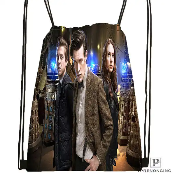 Custom peter-capaldi-doctor-who рюкзак с кулиской сумка милый Детская (черная спинка) 31x40 см