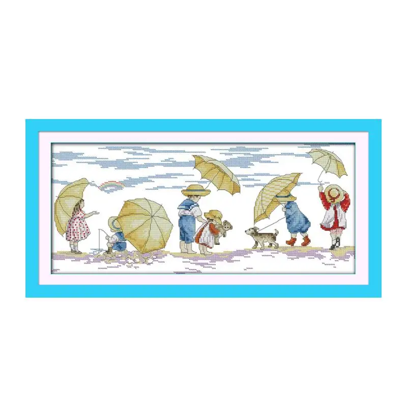 Joy Sunday 11CT 14CT индийская ткань Набор для вышивки крестиком пляжный набор игр с