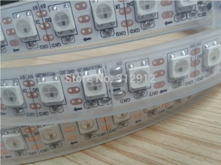 5 м DC5V WS2812B led pixel srip водонепроницаемый в силиконовой трубке 96 шт. WS2812B/m с пикселей