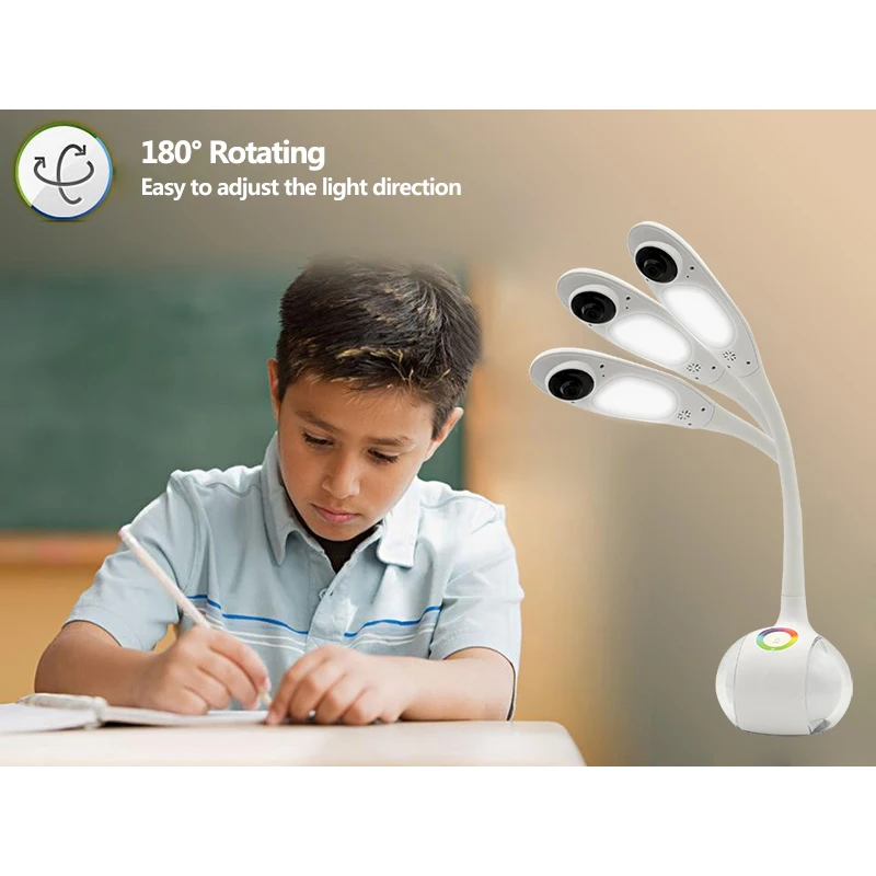 Wistino 720P WiFi настольная лампа, камера, умный дом, светодиодный светильник, настольная камера, беспроводная камера видеонаблюдения, ip-камера, видео-монитор, пульт дистанционного управления