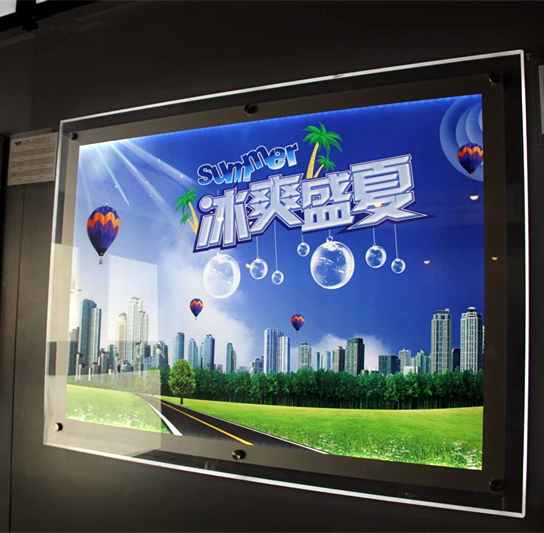 Настенная акриловая светодиодная фоторамка рекламная световая коробка | Лампы и