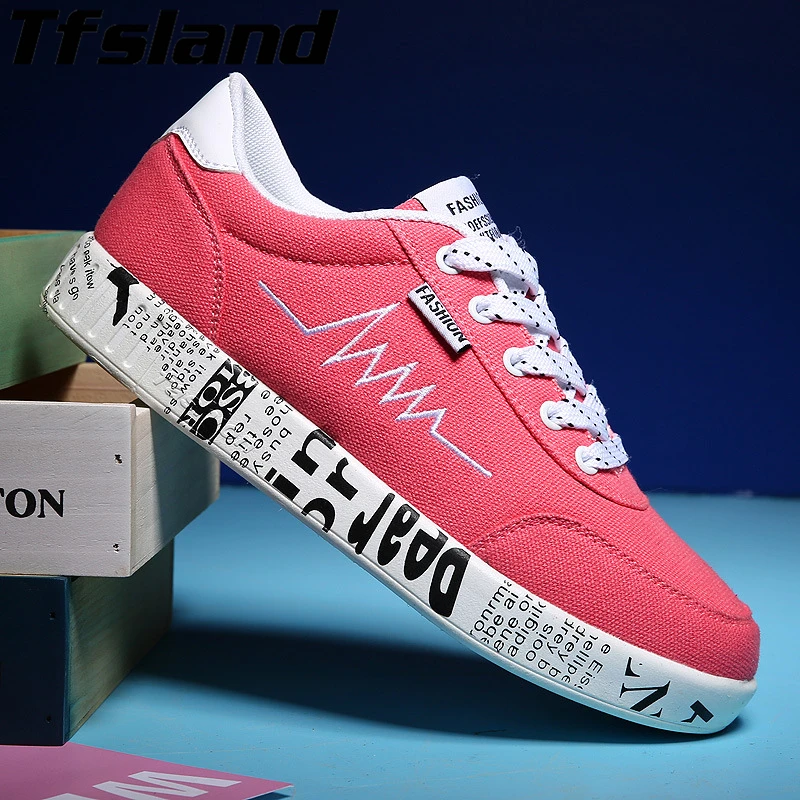 Женская Вулканизированная обувь новинка 2019 парусиновая с граффити кроссовки на