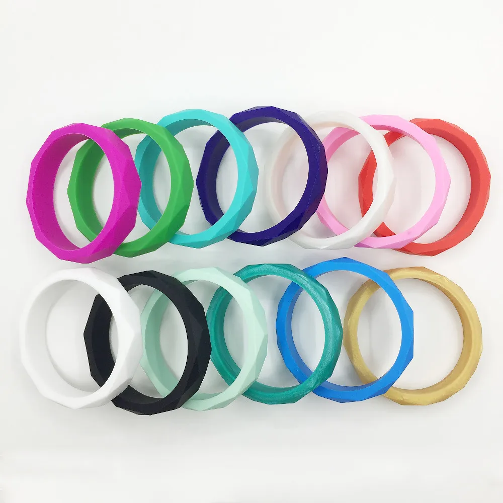 Модный женский браслет 2 шт./лот силиконовый для прорезывания зубов малышей BPA