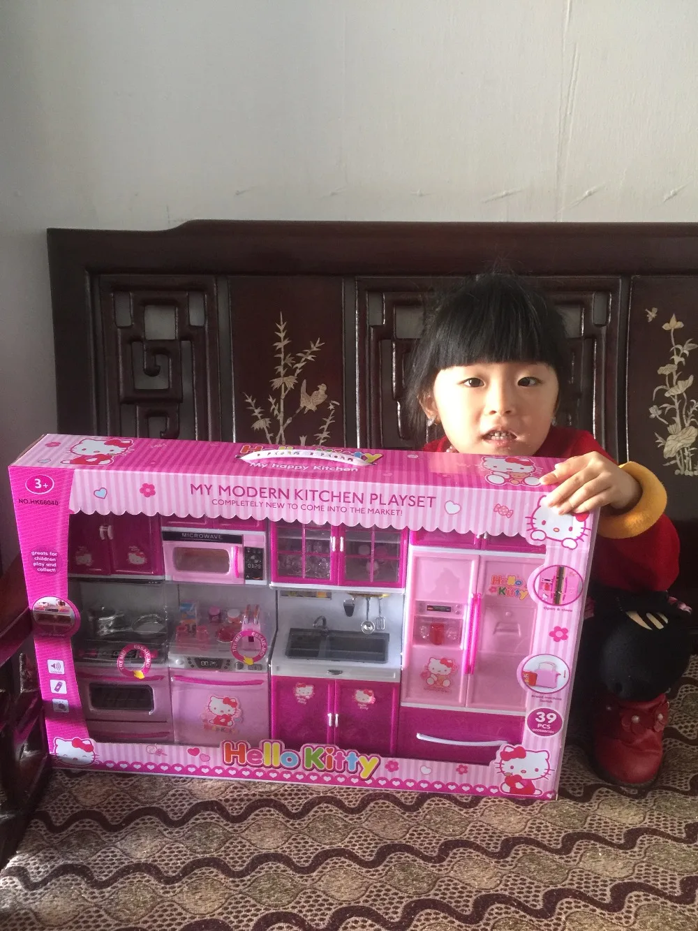 Hello kitty кухонные игрушки ролевые игры игрушечная Посуда Набор холодильник микроволновая печь моделирование дом Роскошная Девушка Рождественский подарок