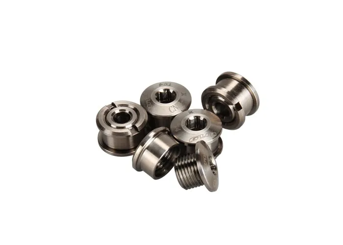 Титановый Картер для велосипеда болт M8 мм + гайка 4 шт. серое кольцо велосипедной