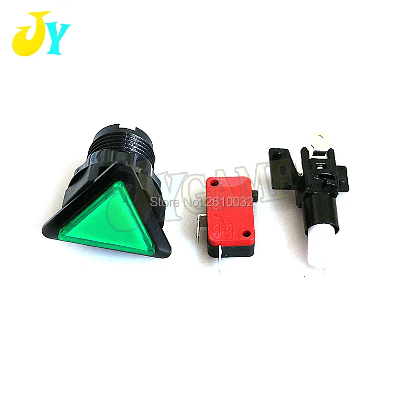 1PCS 12V LED Light Lamp 39MM Triangle Push Button Arcade Video Game Player Switch | Спорт и развлечения