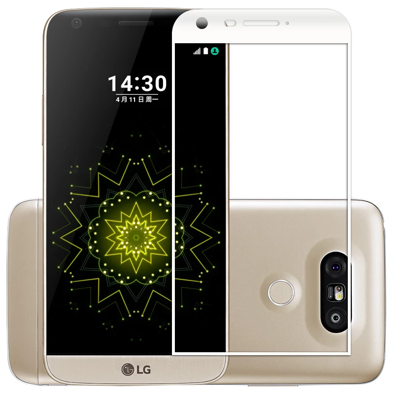 Dreamysow 6D изогнутое полное покрытие закаленное стекло для LG G5 Защита экрана для LG G5 SE H850 Премиальный мобильный телефон защитная пленка - Цвет: White