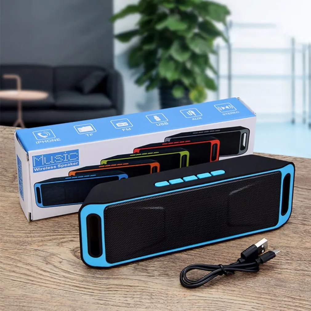 Портативный Bluetooth динамик беспроводной мини усилитель стерео сабвуфер TF USB FM