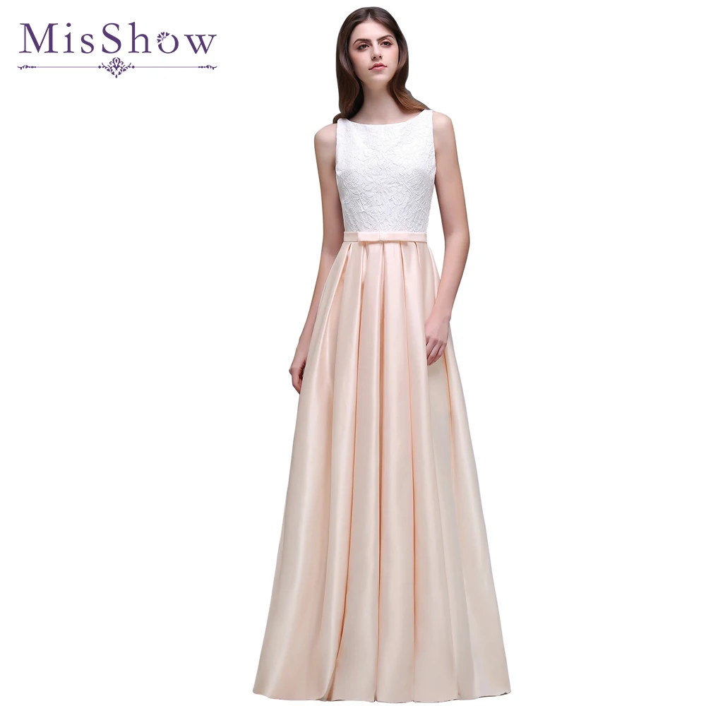 Последнее продвижение! Кружевные атласные длинные вечерние платья а-силуэта