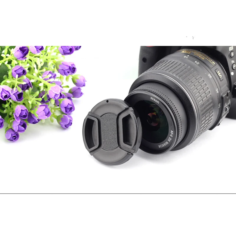 77 мм Центральная защелка на передней крышке объектива со шнуром для Canon Nikon Olympus