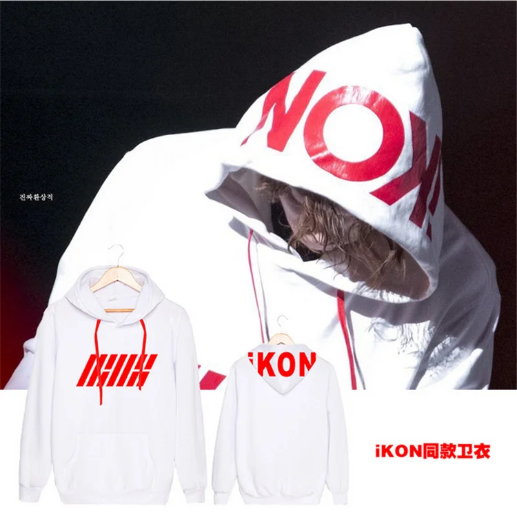 2017 IKON Nippon Budokan kpop толстовка с буквами для мужчин и женщин Повседневный пуловер