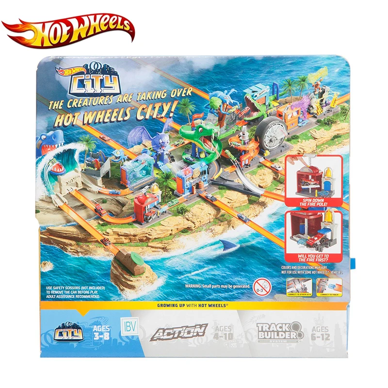HOT WHEELS серия игр с тематикой города, 4 вида конструкций станция, автомобильные треки, строительные аксессуары, Супер спортивный автомобиль для дня рождения FRH28