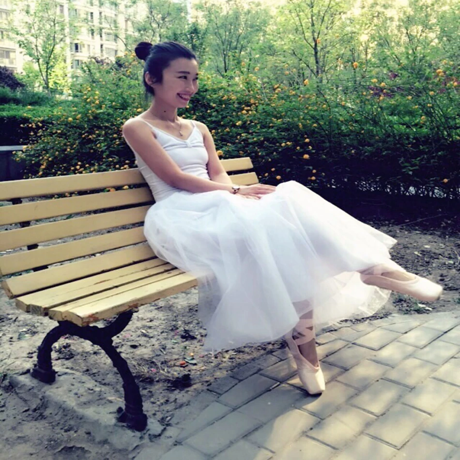 

SONGYUEXIA Ballet skirt adult spaghetti strap professional large adult female ballet skirt dance clothes coverall short skirt