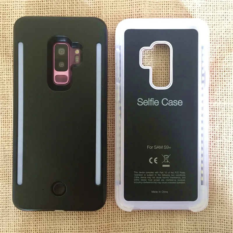 Черный Для samsung S10 анти-осень 3 поколения светильник селфи Вспышка чехол для телефона защитная крышка для вспышки чехол для samsung s8 s9 s10 plus - Цвет: Черный