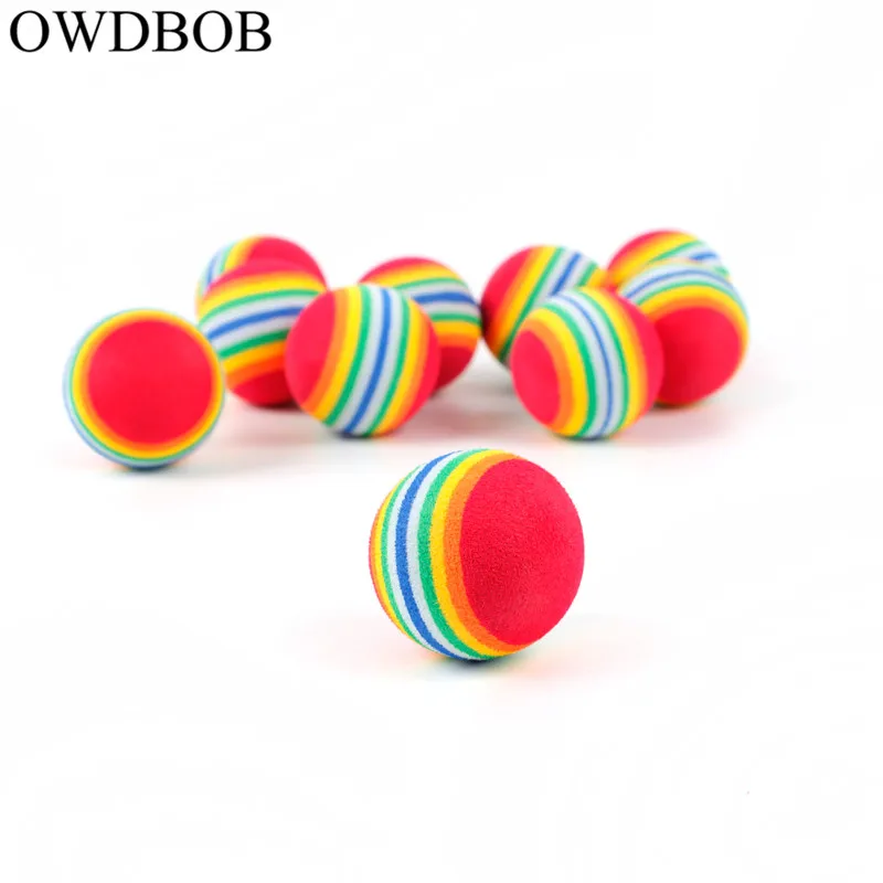 OWDBOB 10 шт./компл. животные Собаки Радужный игровой шар кошка маленький щенок жевательный шар собака молярная жевательная игрушка мяч для домашнего животного тренировочные игрушки