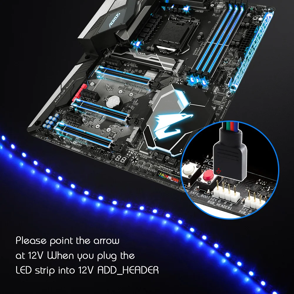 Svetodiodnaya Lenta Dlya 12 V 4pin Rgb Header 12 V G R B Svetodiodnaya Lenta 5050 Na Kompyuternyj Korpus Dlya Pk Dekora Rgb Zagolovok Materinskaya Plata Polosy Svetodiodnye Lenty Aliekspress