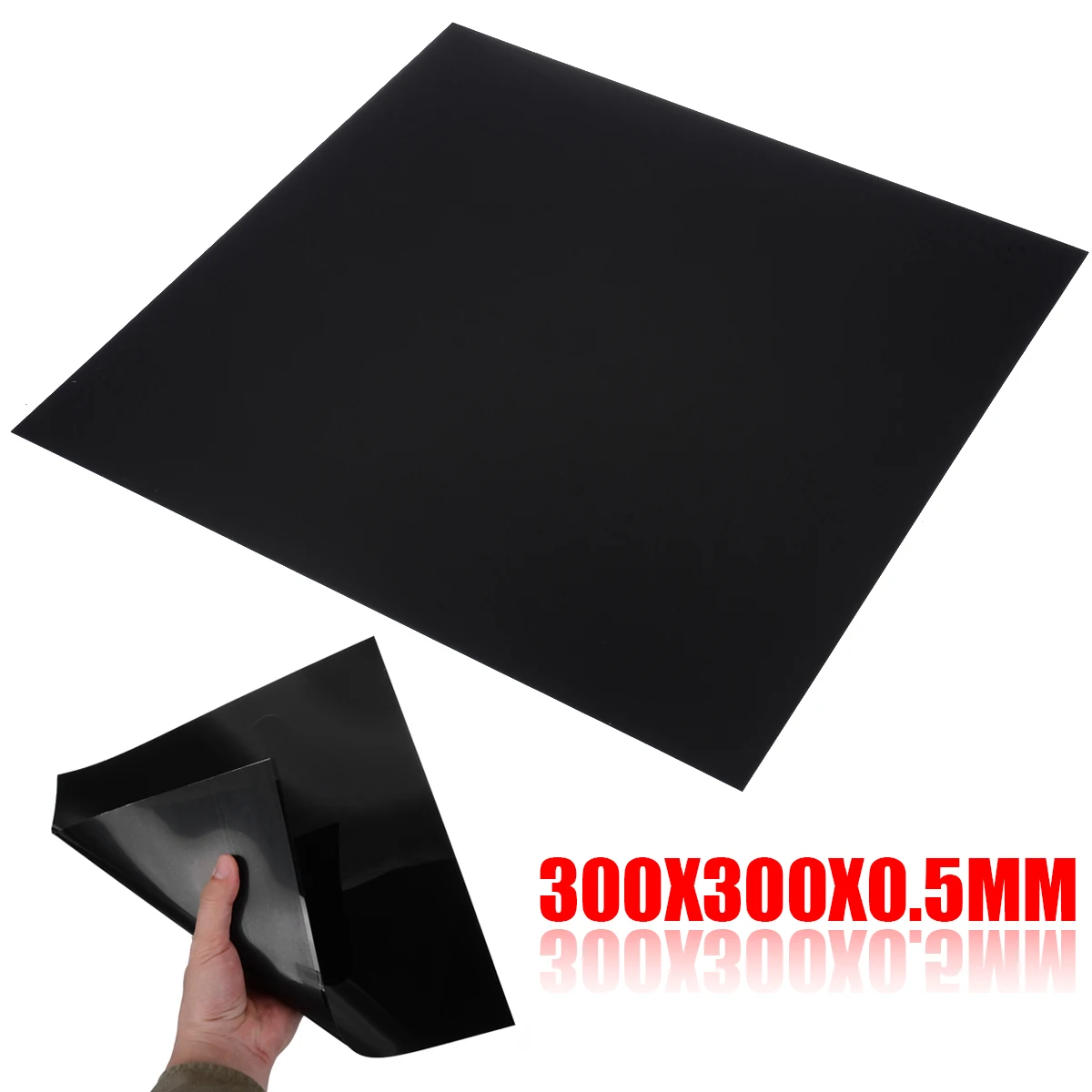 1 шт. 300*300*0 5 мм плоский квадратный черный ABS пластиковый лист для установки аудио