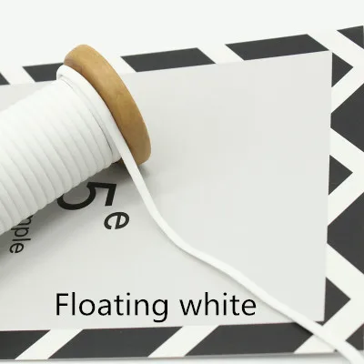 Floating white Meetee 23 ярдов 5 мм веревка эластичная лента веревка лента плечевой ремень детская лента для волос кольцо для волос обувь аксессуары ручной работы BD393 - Цвет: Floating white
