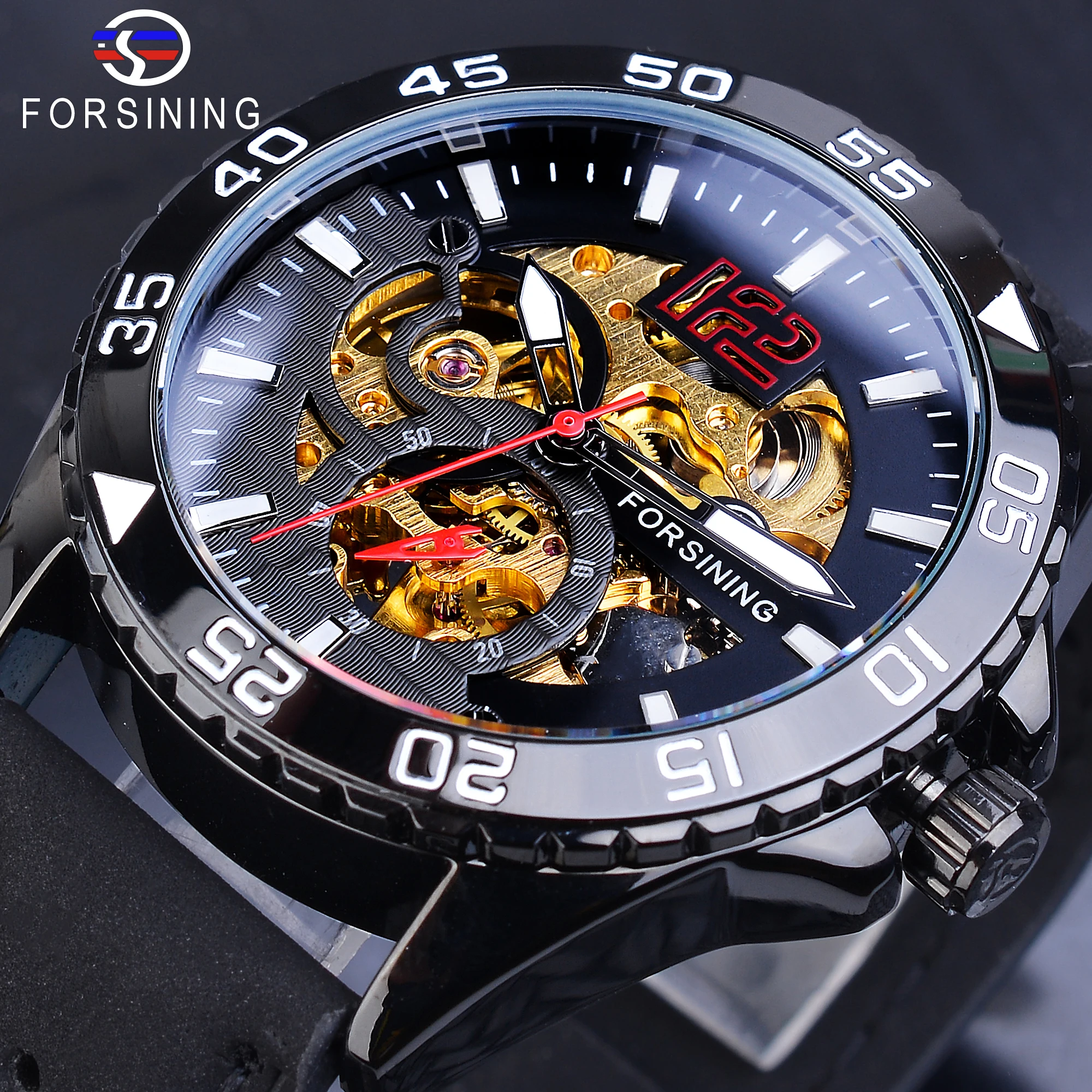 Часы наручные Forsining Мужские механические автоматические водонепроницаемые