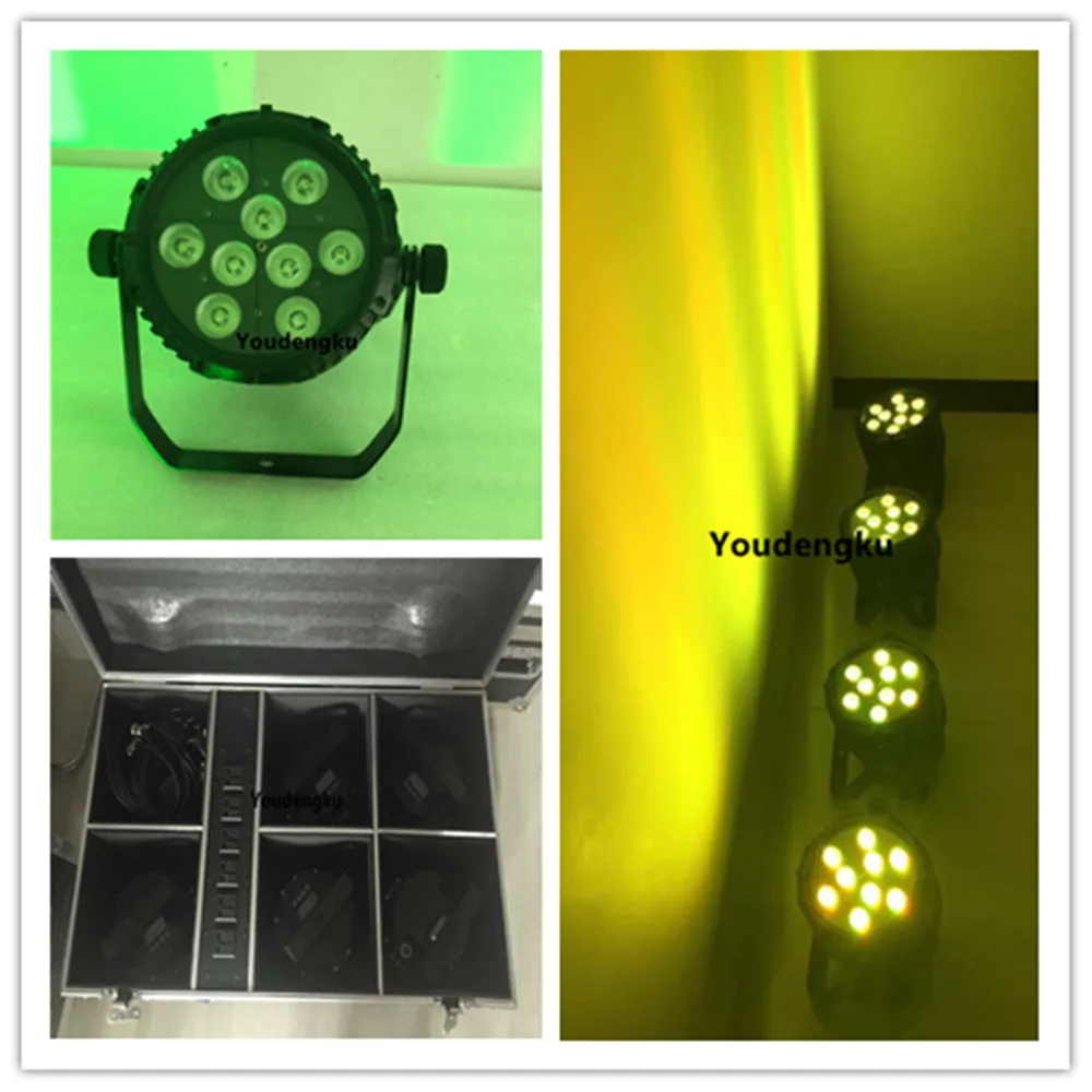 Водонепроницаемая аккумуляторная батарея 9*18 Вт 6 в 1 rgbwa uv led par наружная