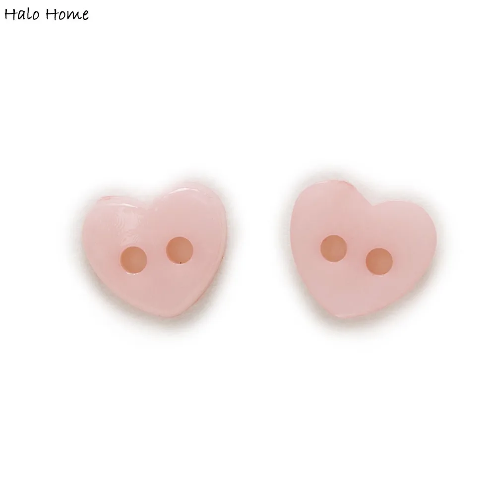 6 мм 100 шт мульти Цвет один дополнительно 2 отверстия мини сердце смолы кнопки для