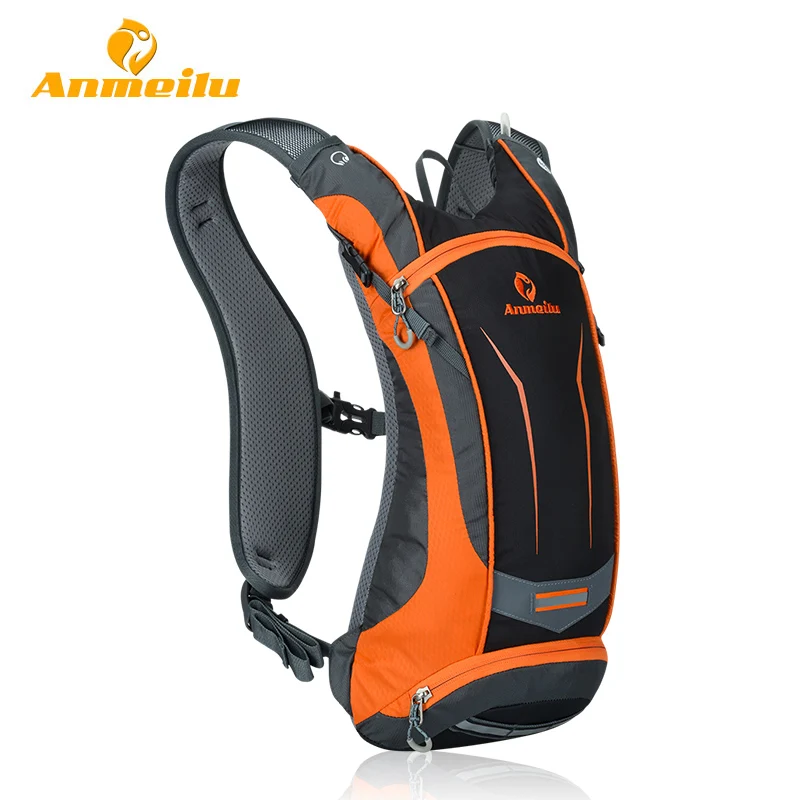 Orange(no water bag) Мини велосипедный рюкзак Anmeilu 8L, водонепроницаемый, дышащий, велосипедный рюкзак, для путешествий, пеших прогулок, альпинизма(2 л, сумка для воды, опция - Цвет: Orange(no water bag)