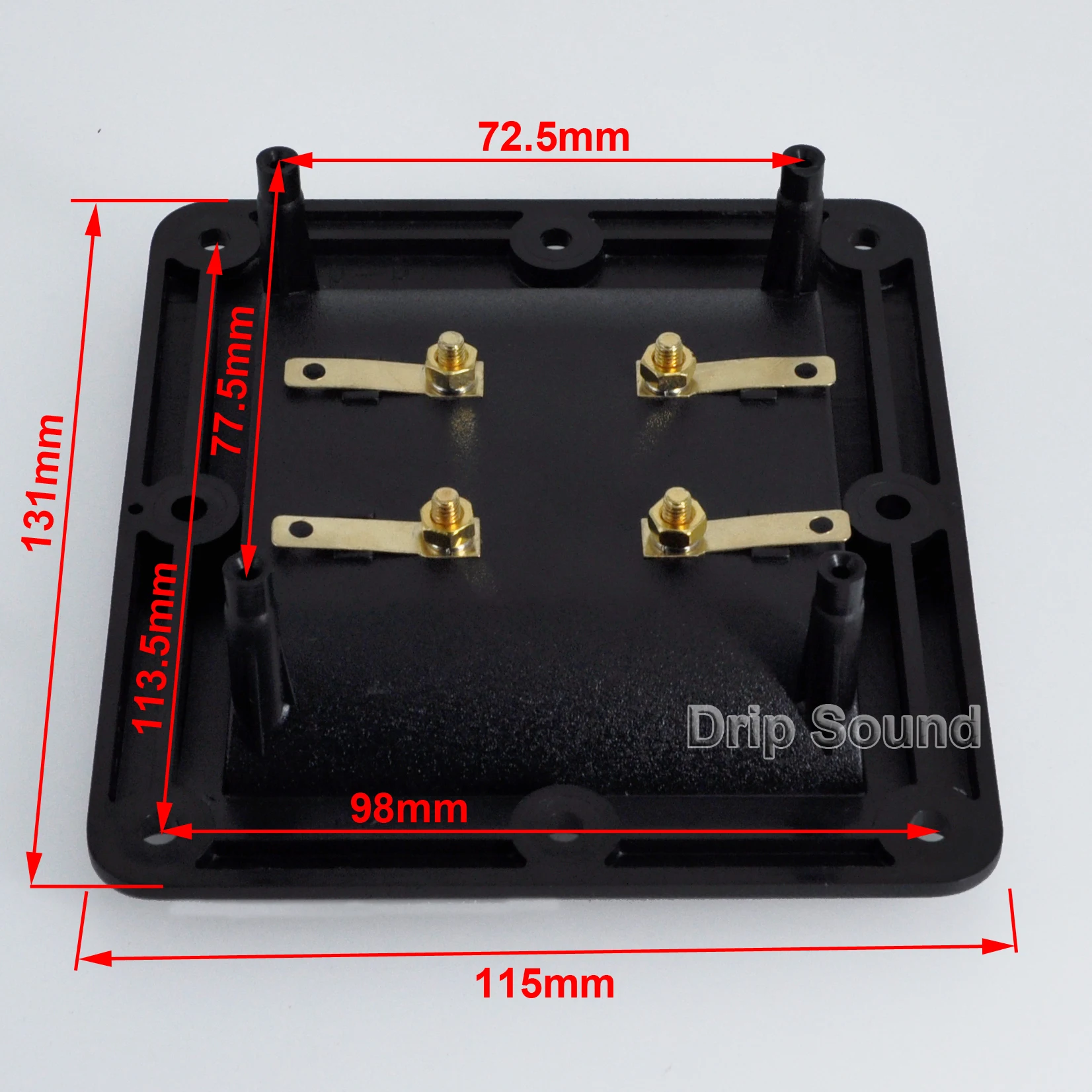 

2pcs 4-Way Speaker Junction Box Speaker Copper Wiring Terminal Binding Post 131x115mm Type-C