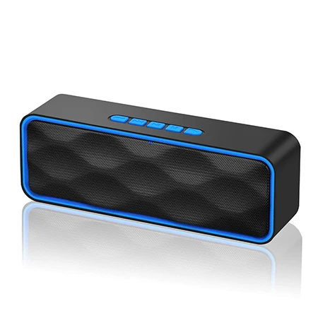 blue Мини Bluetooth Колонка Портативная колонка Бас Сабвуфер Поддержка FM радио AUX USB TF карта HIFI портативный динамик для компьютера iPhone - Цвет: blue