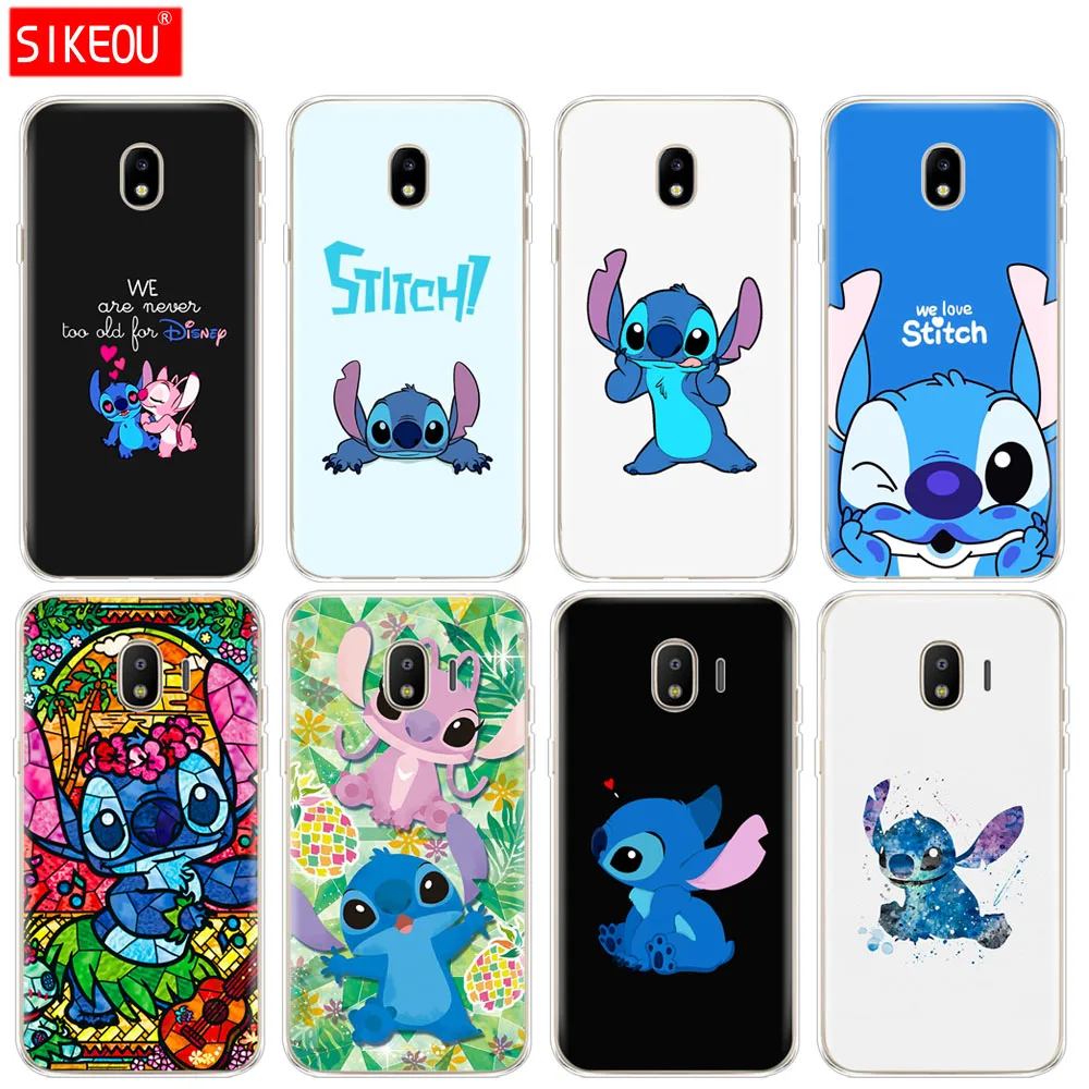 silicone cover phone case for Samsung Galaxy J3 J5 J7 2017 J330 J530 J730 PRO j2 2018 cute cartoon Lilo Stitch |