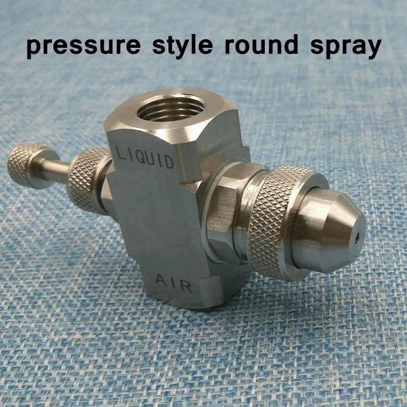 pressure round Регулируемый воздушный мелкий туман сопло, вязкая жидкость Регулируемый распылитель воздуха, плоский вентилятор распыления струи, круглое распыление сопла - Цвет: pressure round