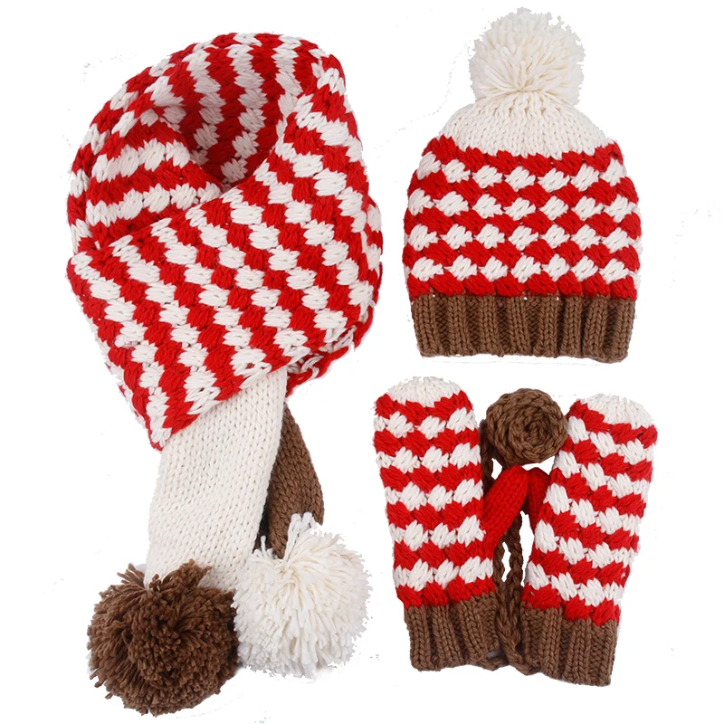 CIVICHIC милые комплекты теплой одежды женская вязаная шапка и шарф перчатки