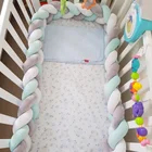 1 м-3 м детская кроватка под заказ, бампер для детской кровати с нордическим узелком для новорожденных, тесьма с узелком, подушка, бампер, защита, декор для детской кроватки