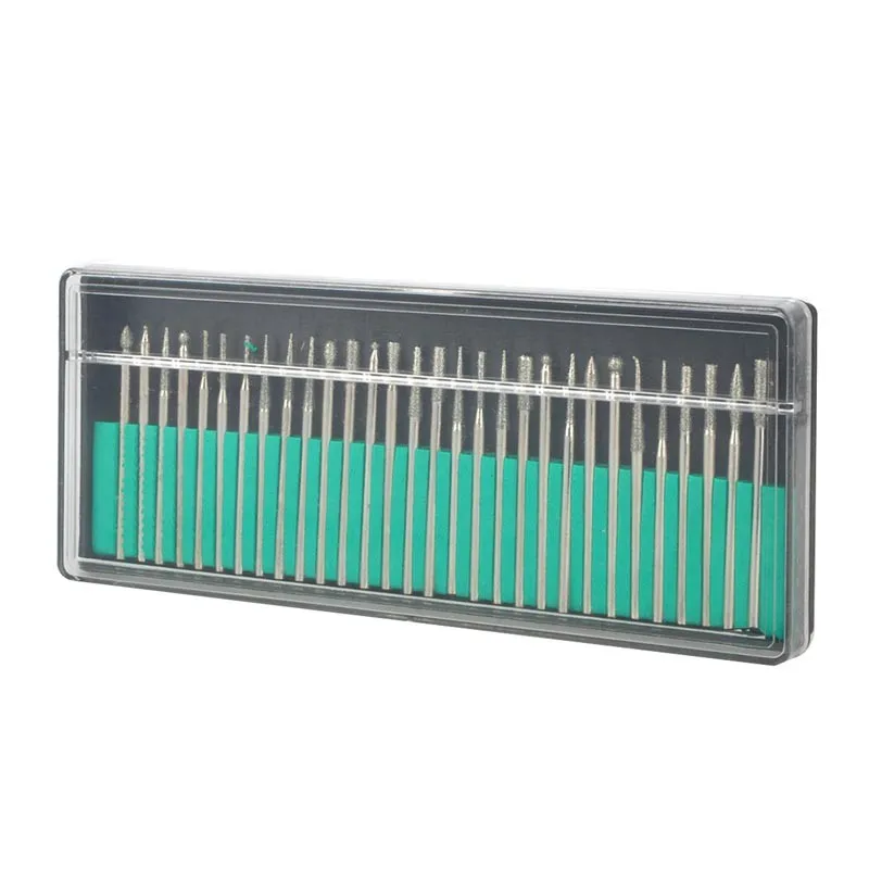 Toolstrong 30Pcs/set Shank Diameter 3mm Cylindrical Graphite Rod Polished Diamond Grinding Needle Carving Tool AC12 | Инструменты
