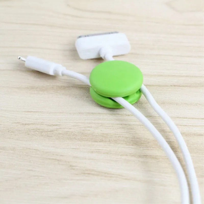 KEITHNICO3Pcs зажим для кабеля в форме макаруна настенный Настольный органайзер USB