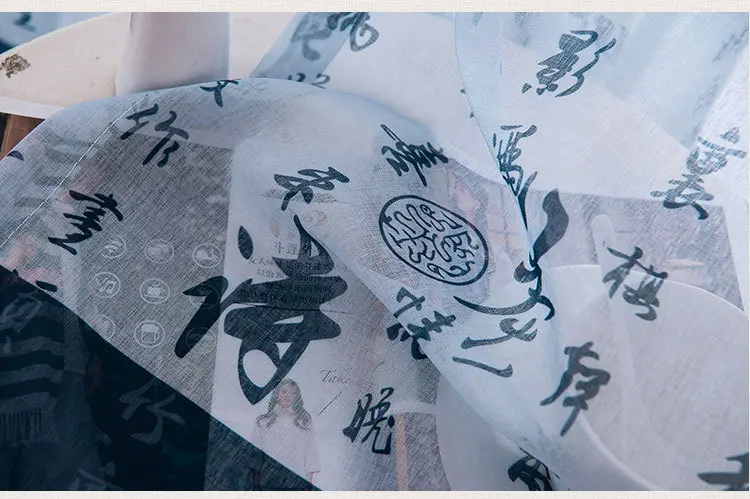 Новые занавески в китайском стиле с принтом для гостиной, спальни, тканевые занавески в китайском стиле с пейзажным текстом, Затемненные занавески для учебы