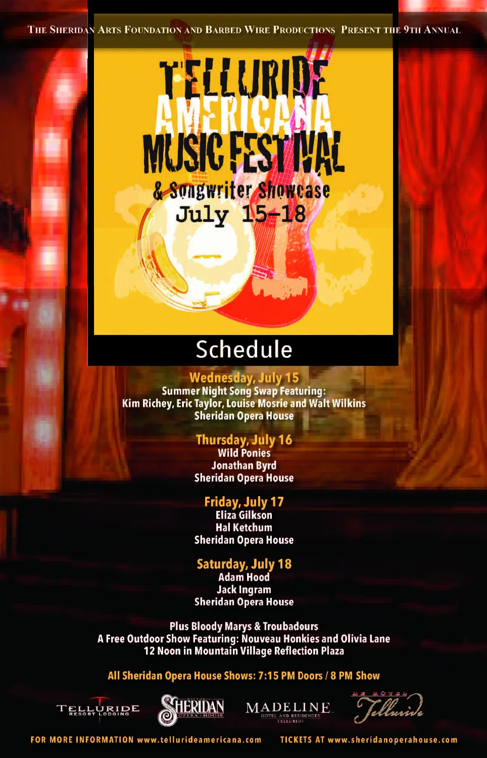 Telluride Americana музыкальный винтажный Ретро Крафт-холст рисунки постер карты