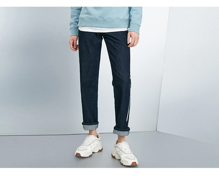 JackJones мужские темно-свободные прямые джинсы из хлопка | 219232502