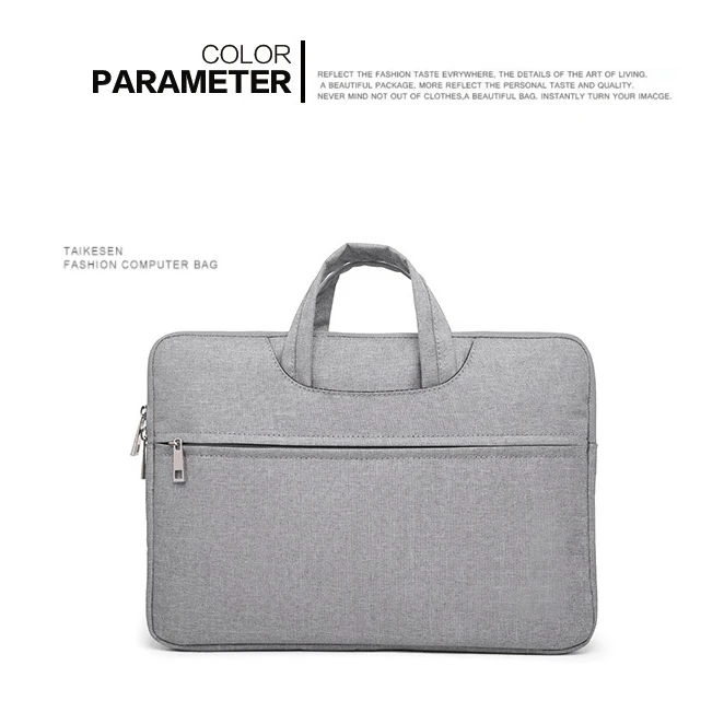 Laptop Bag Men'S Briefcase Simple Office Business Tote For Macbook/Air/Pro Light Gray Polyester | Багаж и сумки