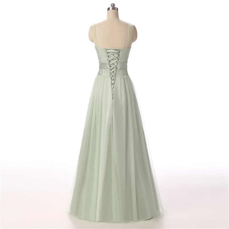 Robe De Roiree светло зеленое однотонное фатиновое платье с двойным плечом и цветочным