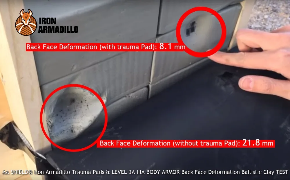 Железный Armadillo Броня тупой удар травма Pad NON-BALLISTIC 1" X 12" " x 8" комплект не пуленепробиваемый