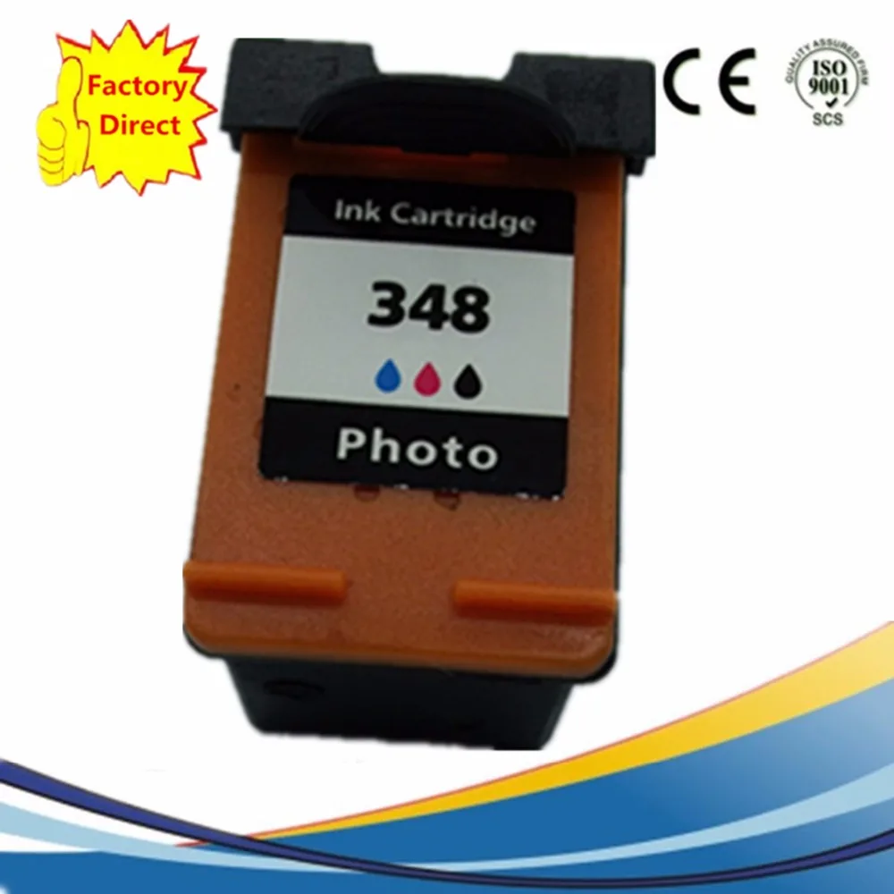 Трехцветный картридж с чернилами Восстановленный для HP348 C9369EE Photo цветного