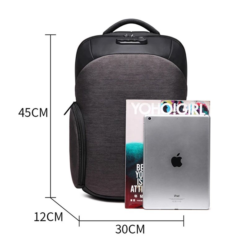 Men Backpacks USB Charge Computer Backpack Password Lock 15.6Inch Laptop Bags Casual Three-dimensional Anti-theft | Багаж и сумки