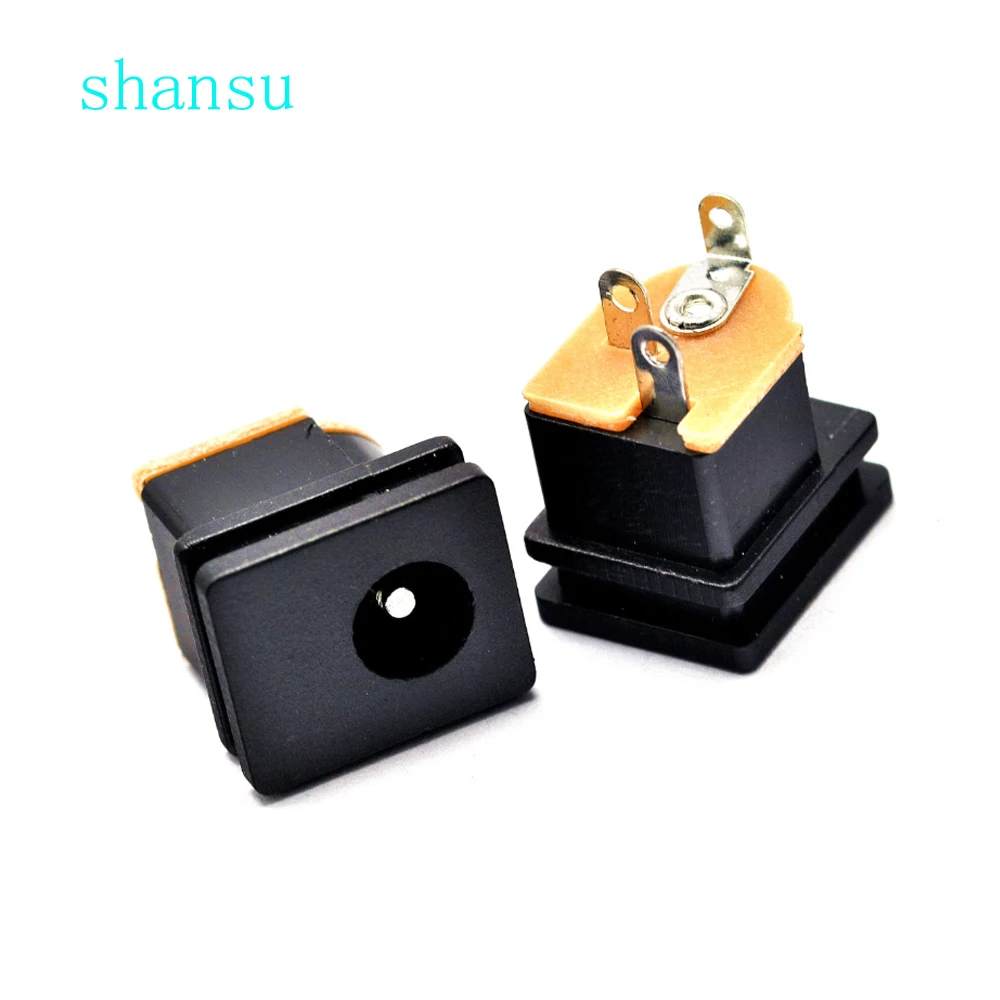 Free shipping 10pcs DC power socket DC-015 5.5*2.1mm Square panel installation DC015 Display 5.5x2.1mm 3 feet | Обустройство дома