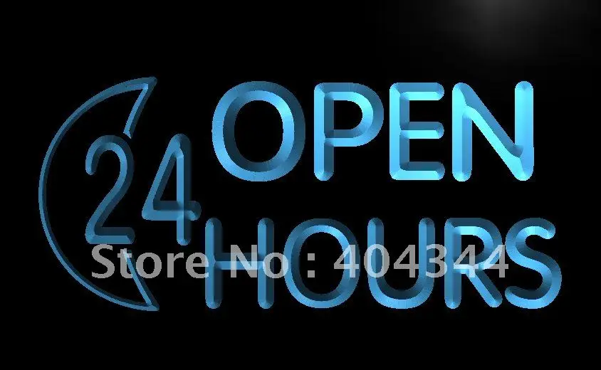 

LB131- OPEN 24 HOURS Displays Adv LED Neon Light Sign home decor crafts