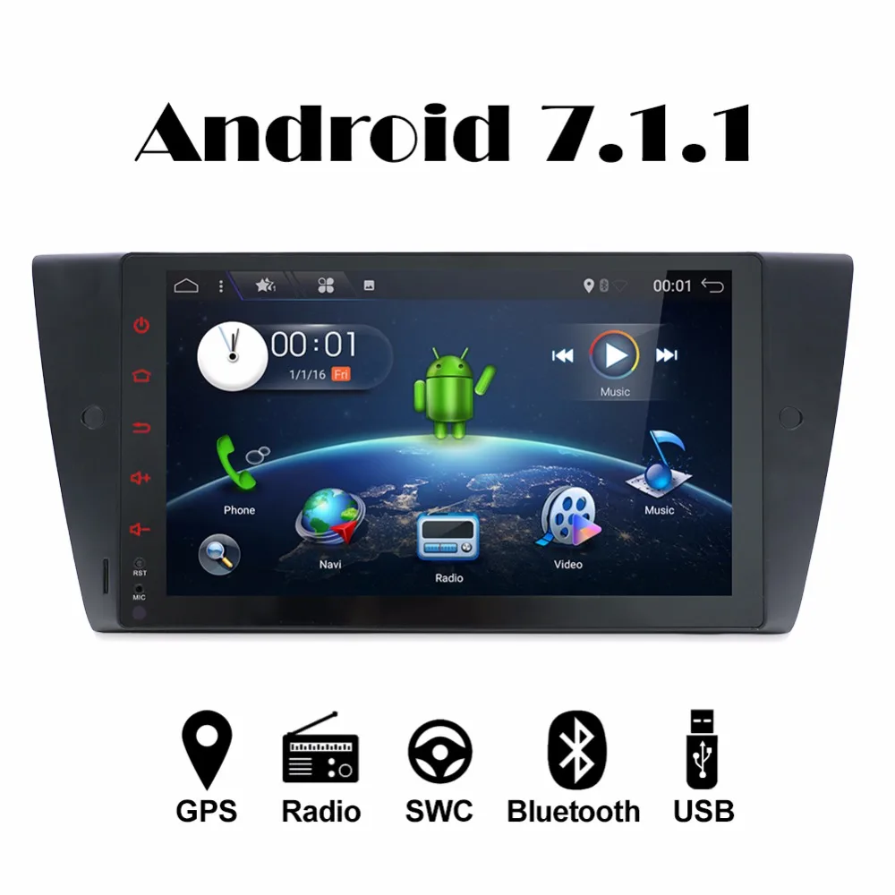 Bosion 2G + 16GB 9 &quotAndroid 7 1 сенсорный экран Авторадио для BMW 3 E90 автомобильное радио