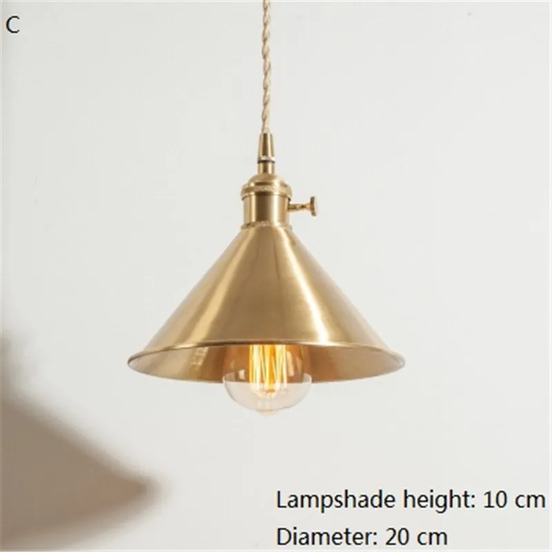 Ретро стиль лофт Чистая медь Droplight Эдисон винтажные светодиодные подвесные