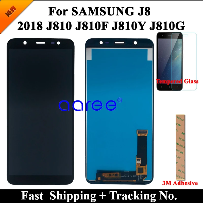 100% Тесты ЖК дисплей Дисплей для samsung J8 2018 J810 J810M Экран сенсорный экран|Экраны